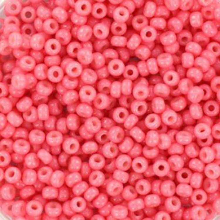 10gr Rocailles Miyuki 11/0 Duracoat dyed opaque guava 4465
