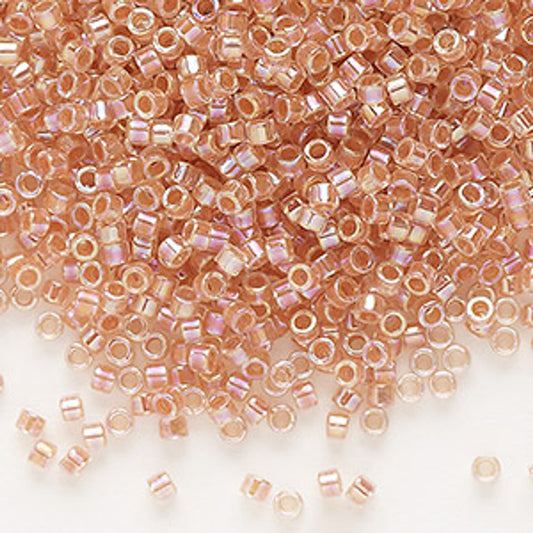 5gr Délica Miyuki 11/0 Dark peach lined crystal ab DB 0054