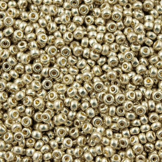10gr Rocailles Miyuki 11/0 Duracoat galvanized argent silver 4201