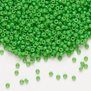 10gr Rocailles Miyuki 11/0 Duracoat dyed opaque fiji green 4476
