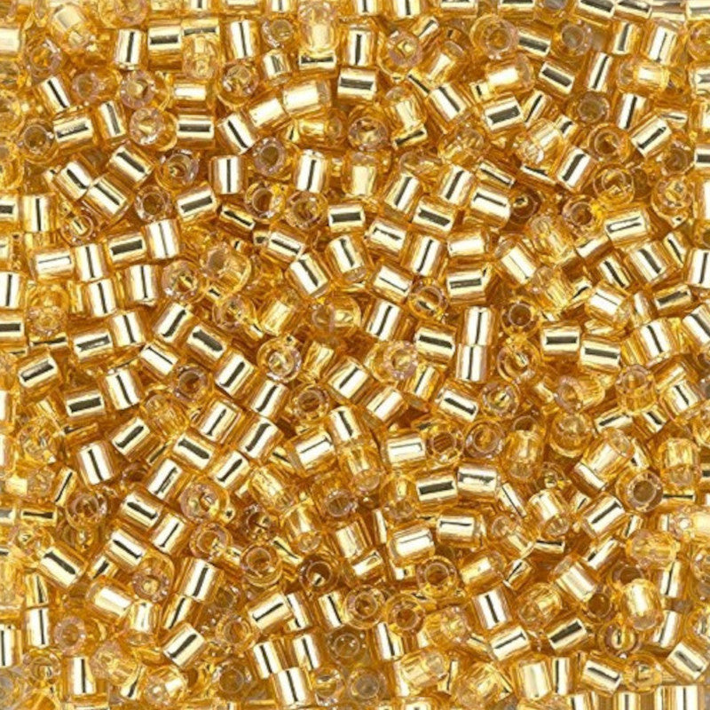 5gr Délica Miyuki 11/0 Crystal gold silver lined DB 0042