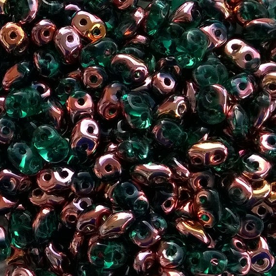 10gr Superduo 2.5x5mm emerald capri gold 50720/27101