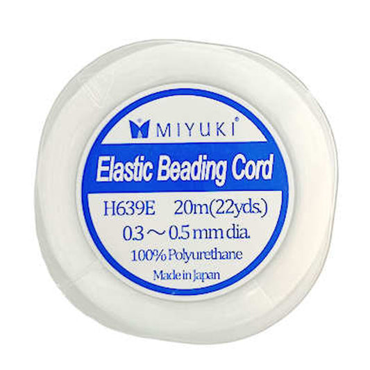 1 bobine de 20m fil nylon élastique MIYUKI couleur blanc
