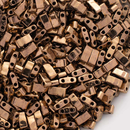 5gr Half Tilas Miyuki 5x2.3x1.9mm Metallic dark bronze HTL 0457