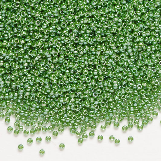 10gr Rocailles Miyuki 11/0 Opaque green luster 431